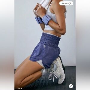 Free People Movement The Way Home Shorts Deep Sea Grey Bermuda Athletic Small